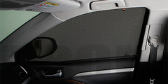 Каркасные автошторки на магнитах для Cadillac CTS 1 (2002-2007) Седан. Комплект на передние двери