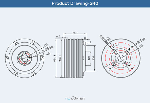 Мотор для робототехники T-Motor G40 KV70