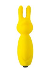 Желтый мини-вибратор Fluffy - 8,5 см. - 