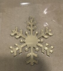 Бирка / Снежинка№2 4 см/ золото