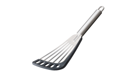 Лопатка из нержавеющей стали с силиконовым краем 30х8см Moha