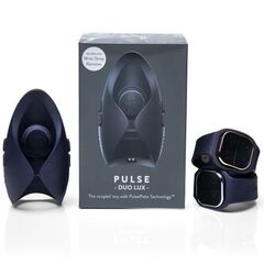 Инновационный мастурбатор PULSE Duo Lux с 2 пультами-часами - 