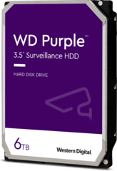 Внутренний HDD 3.5" Western Digital Purple PURX, 6Тб, SATA3, Bulk, Чтение:180мб/с, Запись:180мб/с, 5400об/мин, Буфер:128Мб (WD62PURX)