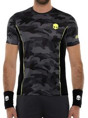 Теннисная футболка Hydrogen Camo Tech T-Shirt - anthracite camouflage/anthracite/yellow