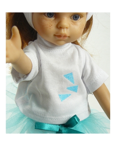 Костюм с юбкой - на кукле. Одежда для кукол, пупсов и мягких игрушек.