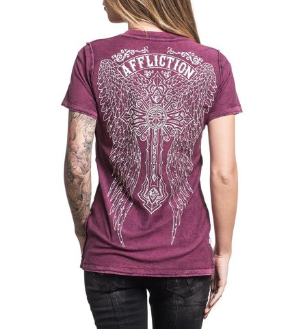 Affliction | Футболка двусторонняя женская IRON SOUL AW15843 обратная сторона спина