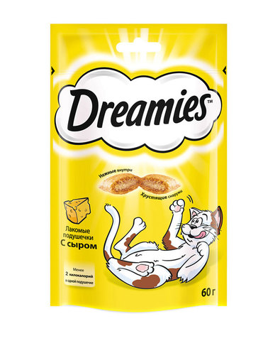 Dreamies лакомство для кошек с сыром 60 г