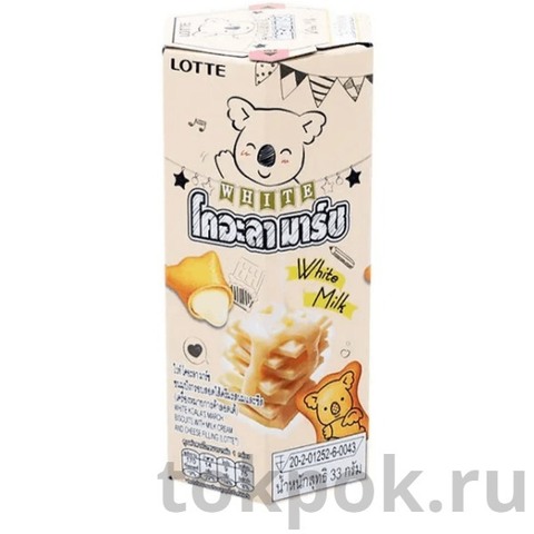 Печенье Lotte Мишки Коалы со вкусом молочного крема и сыра, 37 гр