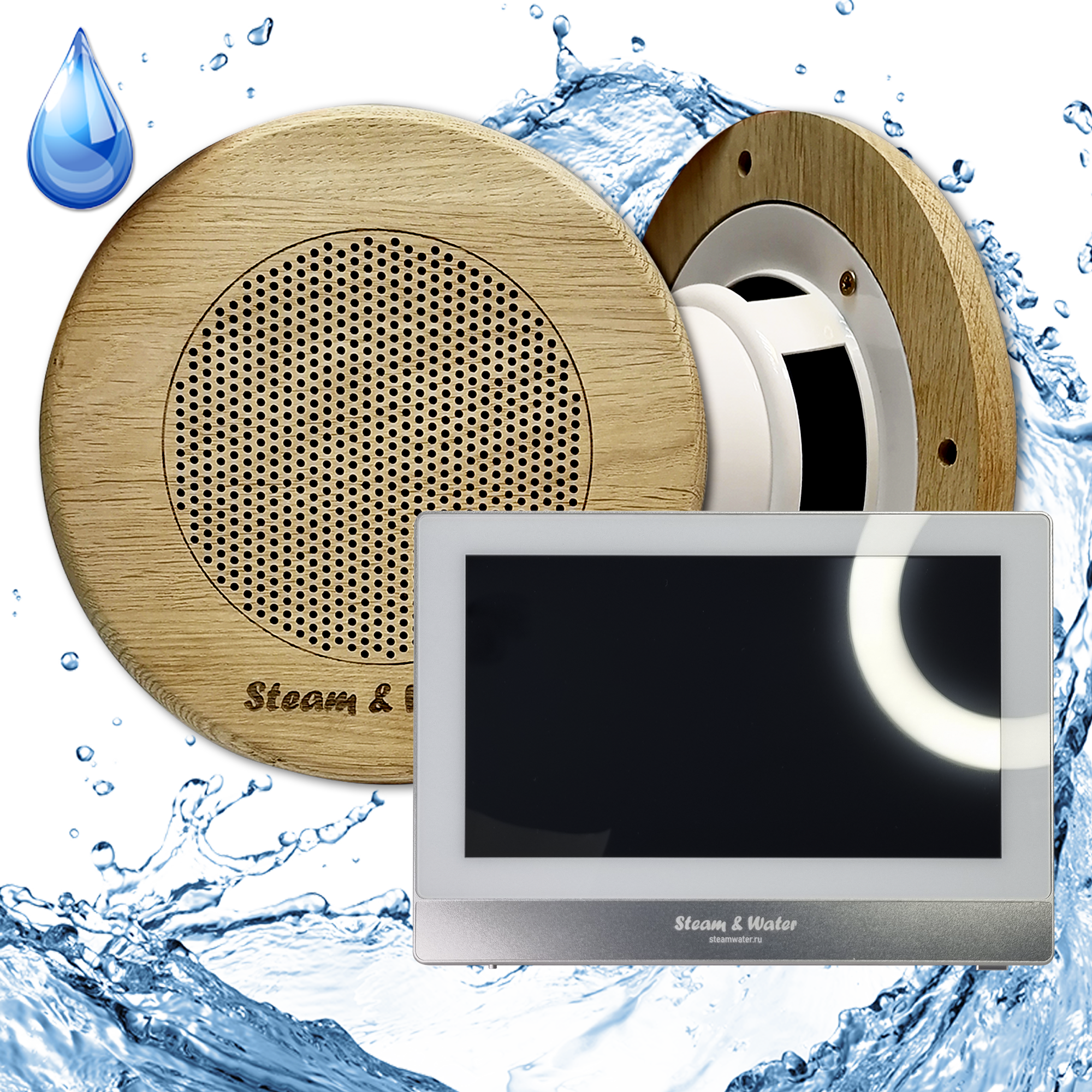 Комплект домашней акустической системы с караоке-усилителем Steam & Water  SOUND SAUNA R2 - купить по выгодной цене | Steamtec