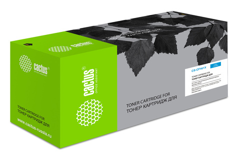 Картридж лазерный Cactus CS-CF461X CF461X голубой (22000стр.) для HP Color LJ Enterprise M652dn, M653dn, M681dh