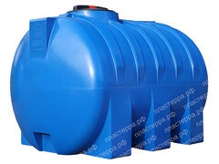 Емкость цилиндрическая Пластерра PT GL 1000 л. горизонтальный (1360x960x1020см;синий) - арт.560129