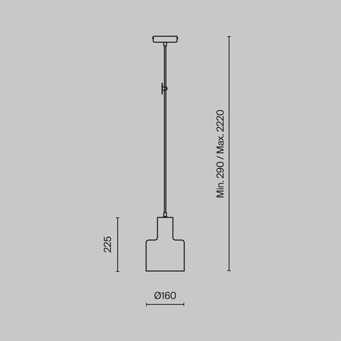 Подвесной светильник Maytoni Broni T439-PL-01-GR