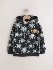 Толстовка с капюшоном на молнии для мальчика Next AG5-792, Черный