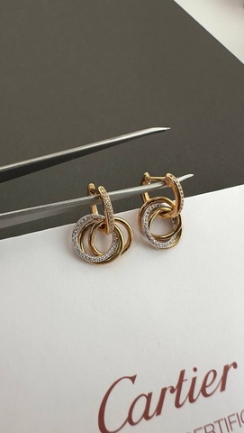 Серьги трансформер Cartier trinity