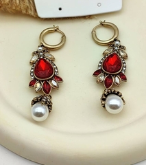 20448 - Серьги с подвесками из камней и жемчуга (иммит) Alexander McQueen