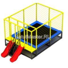 Батутная арена "Большой праздник" с двумя горками 5x4x2,2 м