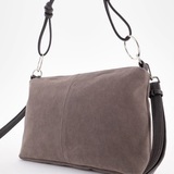 Сумка Саломея 1155 эко-замша серый шоколад