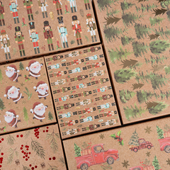 Коробка одиночная, Прямоугольник, Новогодний микс, 27,5*18*11,5 см, 1 шт.