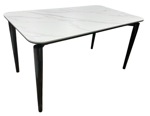 Стол обеденный Ist Casa Блум, 140х80х75 см, белая керамика, черный