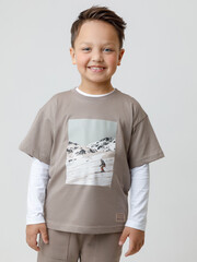 фуфайка  для мальчика  КР 302799/коричневый к624