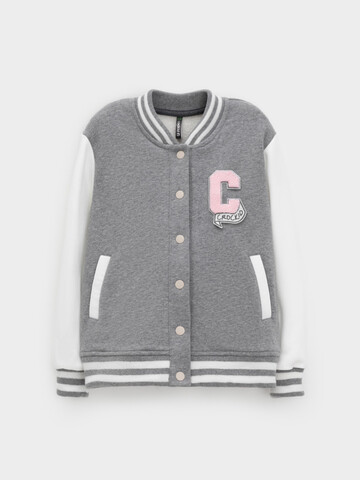 жакет  для девочки  КР 302833/серый меланж к603