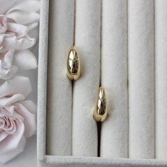 Швензы гладкие 19*7 мм с французским замком, позолота, Ш111