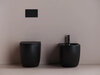 Ceramica Nova Metropol CN4004MB Напольный пристенный унитаз-соло с ультра тонким сидением и крышкой с функцией плавного закрытия, цвет: чёрный матовый