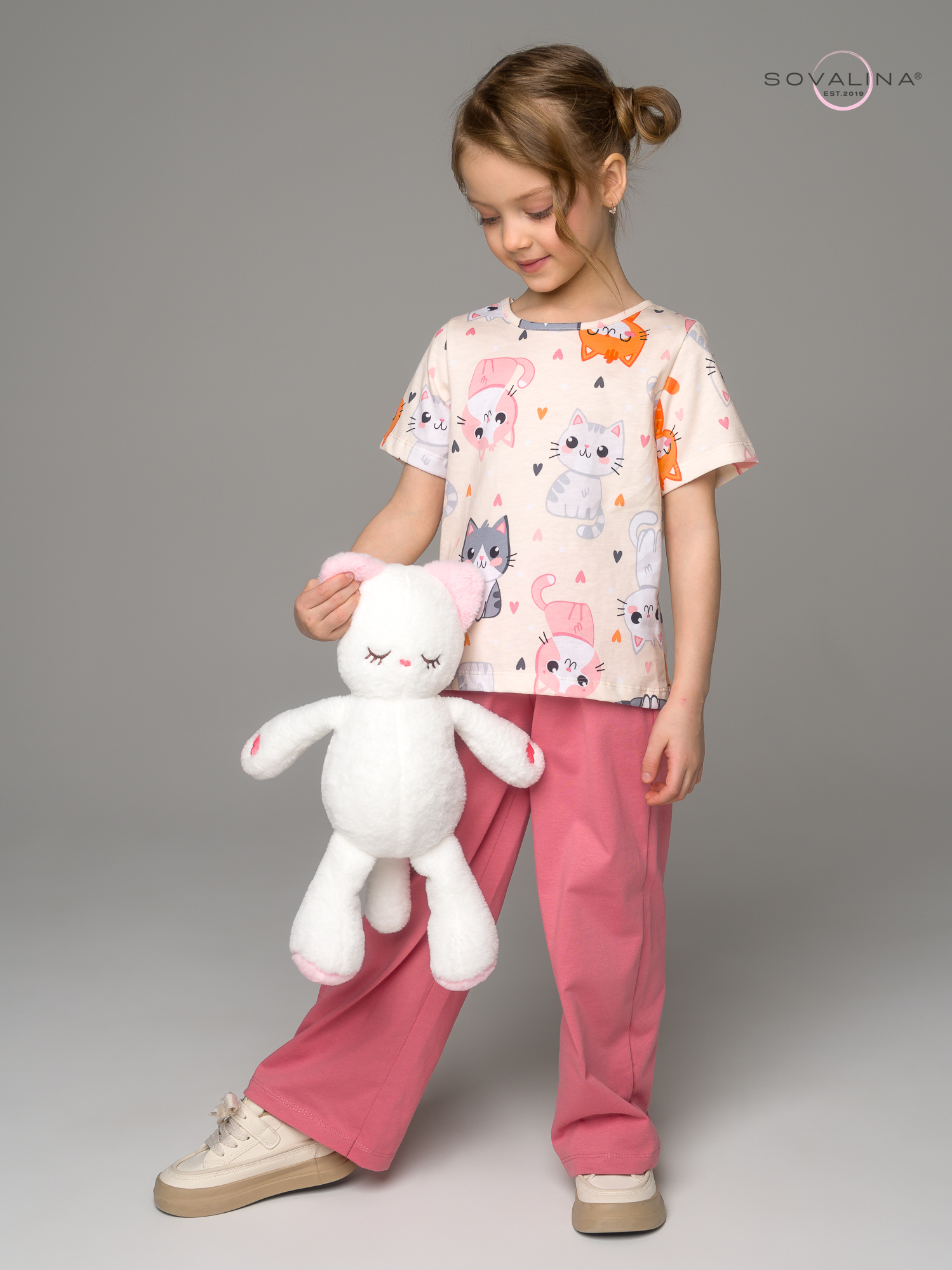 Костюм Лето солнечные котики-пудра