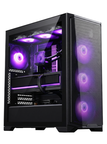 Игровой компьютер FIRESTRIKE RYZEN 5 5600 / AMD Radeon RX 9060 XT 16GB / 32GB DDR4 / SSD 1TB / 750W / Windows 11 Pro — чёрный