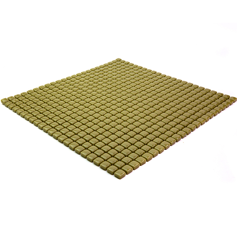 W-104 Мозаичная плитка из стекла Natural Flex зеленый квадрат глянцевый