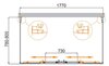 Душевой уголок Cezares MOLVENO-AH-22 П-образный MOLVENO-AH-22-160/80-C-Cr-IV