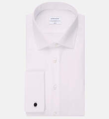 Сорочка мужская Seidensticker Slim Fit 01.666244-01 из поплина белая под запонки