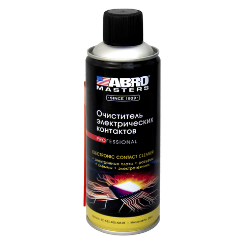 Очиститель электрических контактов (260 г) ABRO MASTERS EC-533-400-AM-RE