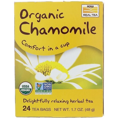 Now Foods, Organic Real Tea, Chamomile, 24 Tea Bags, 2 g Each