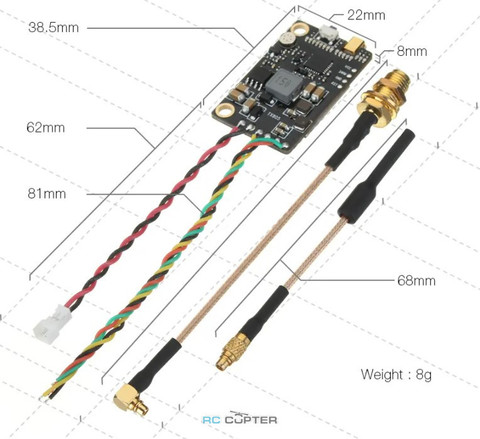 Передатчик FPV Eachine TX805 5.8 ГГц 25/200/600/800мВт 40 каналов