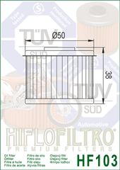 Фильтр масляный Hiflo Filtro HF103