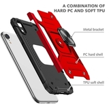 Противоударный чехол Strong Armour Case с кольцом для iPhone XR (Красный)