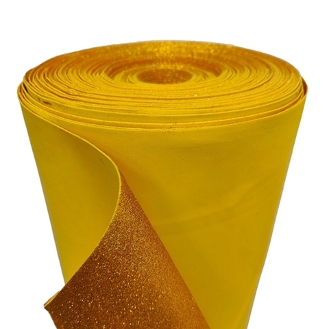 Фоамиран EVA Глиттерный Желтое Золото  Толщина 1,5 мм, Ширина 1 м (1м.п.)