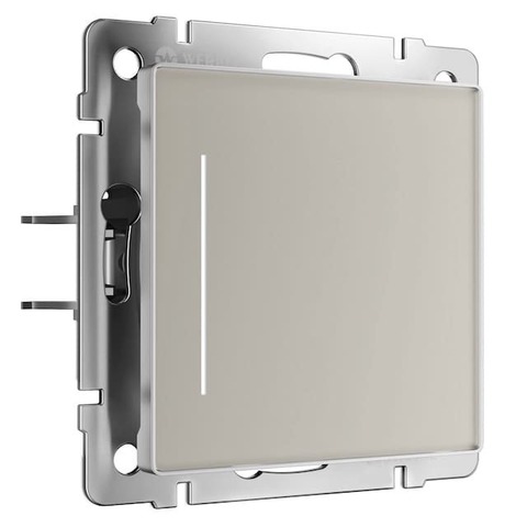 Умный выключатель сенсорный Soft-touch/Wi-Fi, одноклавишный с подсветкой. Цвет Дымчатый. Werkel(Веркель). Встраиваемые механизмы. a069764 / W4513641