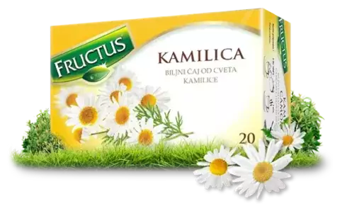 Чай в пакетиках FRUCTUS Classic Camomile травяной из цветков ромашки,Сербия