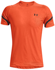 Теннисная футболка Under Armour Men's Rush 2.0 Emboss Short Sleeve - Orange