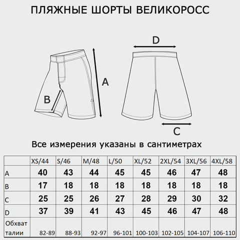 Винтажные пляжные шорты «Русский лес»