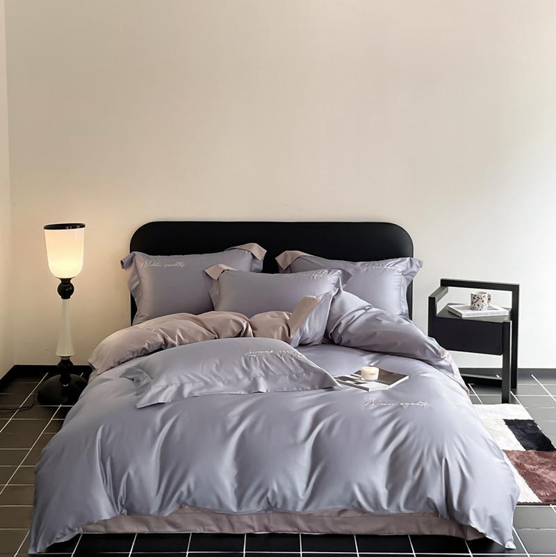 ZEPHYR HOME Двуспалка Однотонный Тенсель Сиреневый