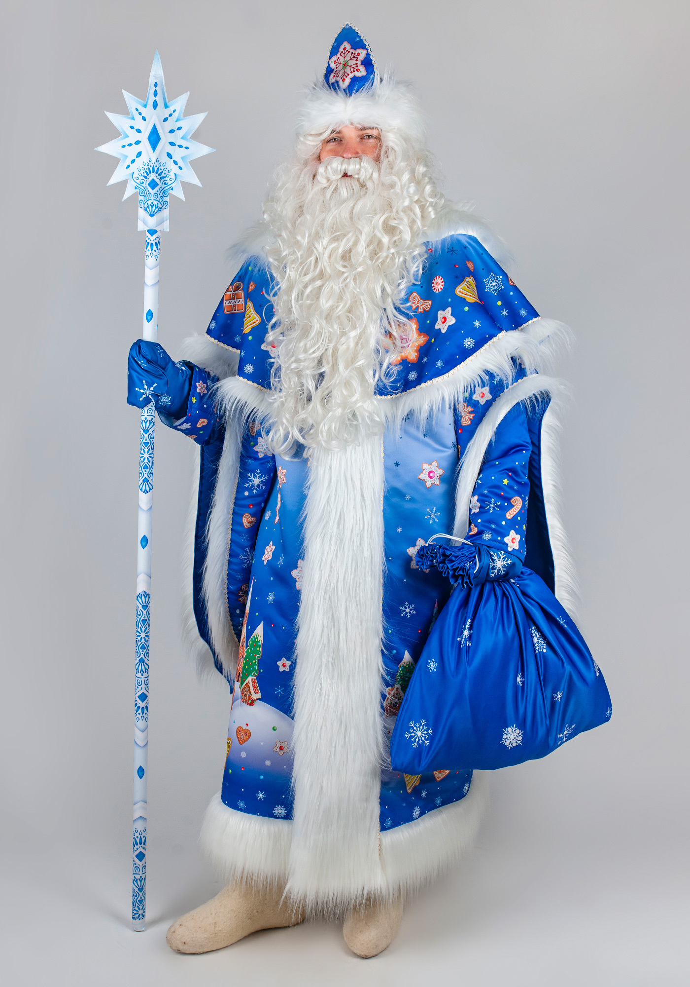 Костюм Деда Мороза с орнаментом в аренду - «Костюмерная на фонтанке»