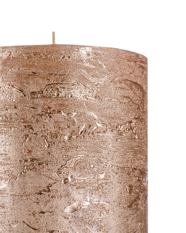 Свеча цилиндрическая 20см Luz your senses кремовый металлик