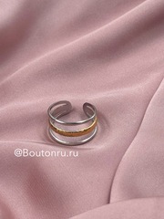 Тройное кольцо с золотом и серебром