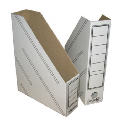 Вертикальный накопитель Attache картонный белый ширина 75 мм (2 штуки в упаковке)