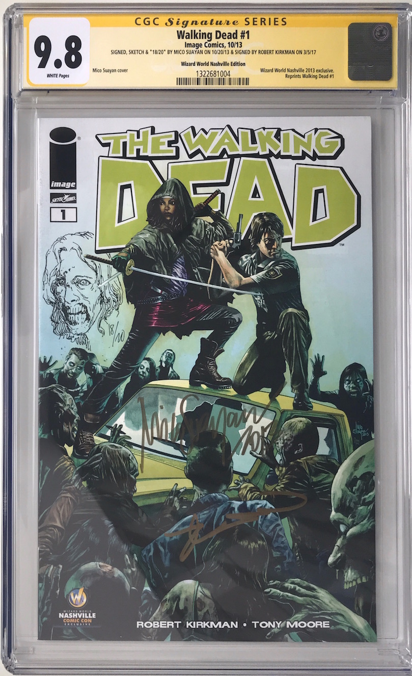 CGC The Walking Dead #1. Автограф Роберта Киркмана. Скетч Мико Суаян.  Состояние 9,8» за 15 500 ₽ – купить за 15 500 ₽ в интернет-магазине «Книжки  с Картинками»