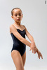 Strap leotard for kids | black