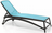 Шезлонг-лежак пластиковый Atlantico антрацит/бирюзовый Nardi Италия